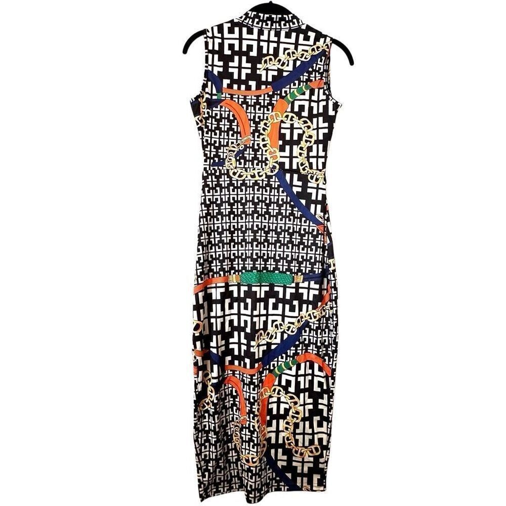 NWT Soho Chic Multicolor Printed Midi Dress Size Small